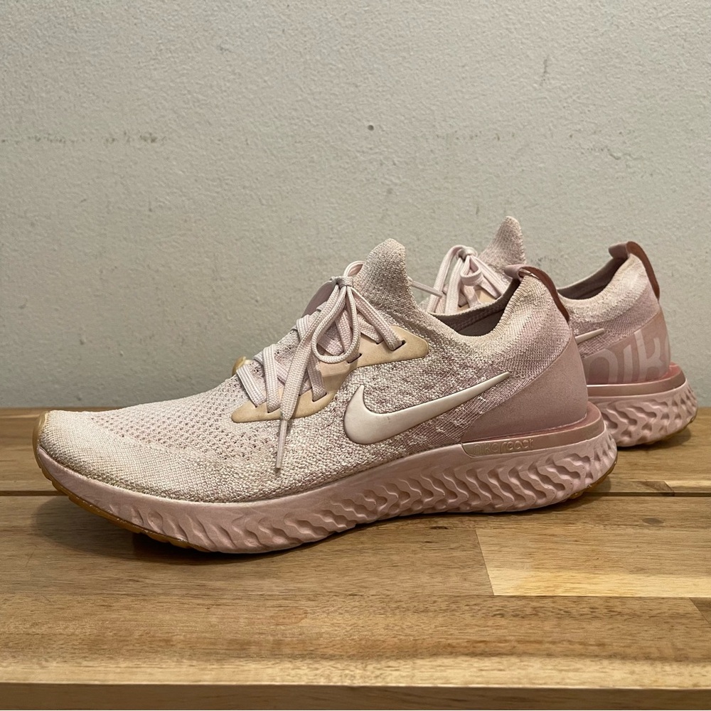 Nike Epic React Flyknit Pearl Pink Running Shoes - Women's Size 9